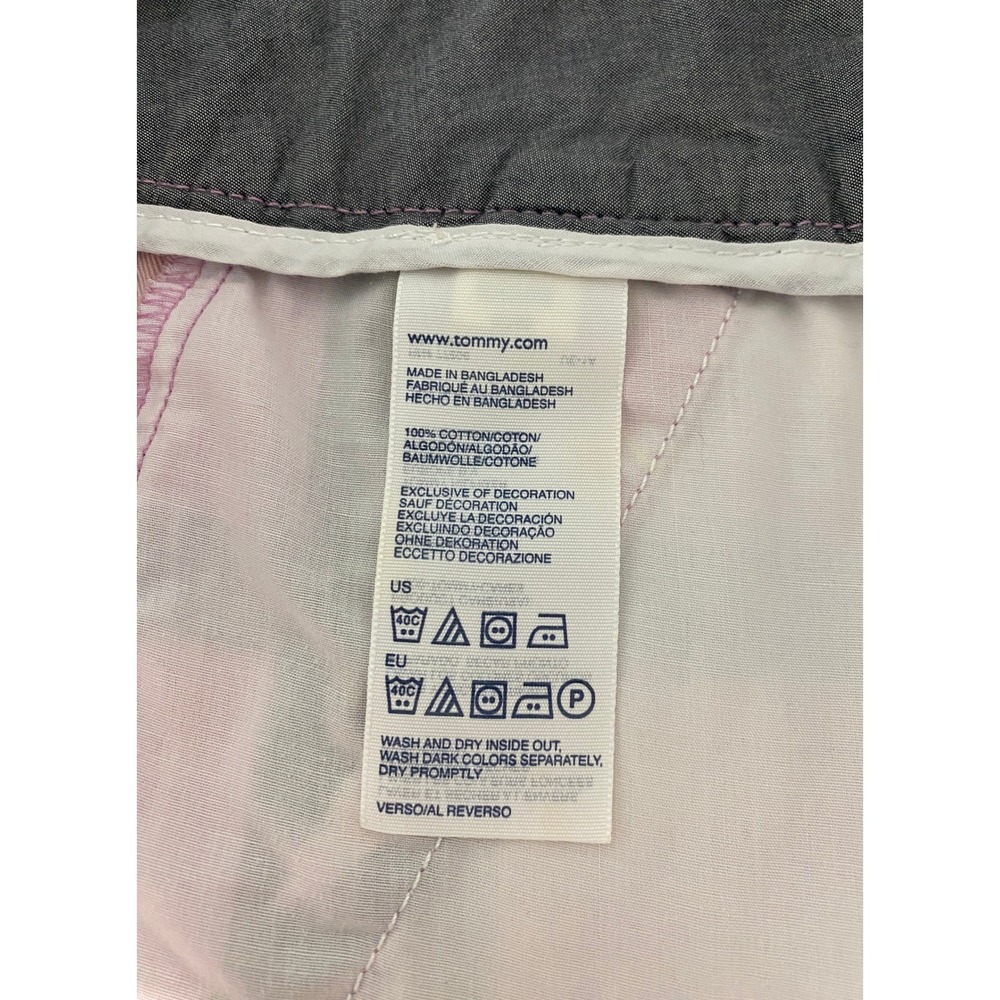 Tommy Hilfiger Womens Plaid Bermuda Shorts Pink Purple Size 12 Cotton Casual - Picture 6 of 6